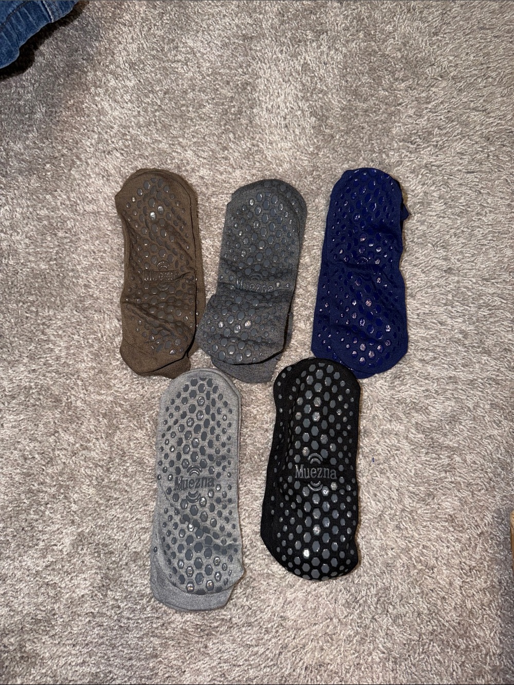 Muezna No-Show Grip Socks - Assorted Colors